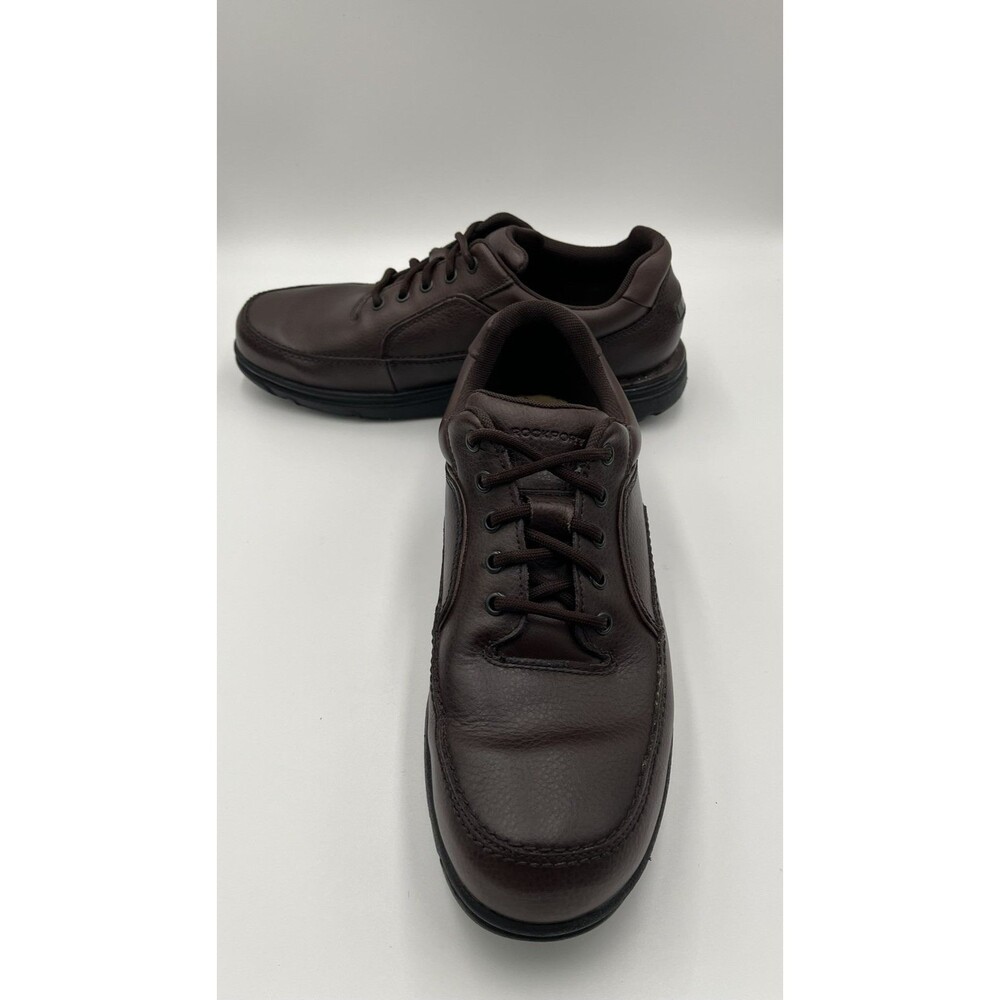 Rockport Eureka K71201 Brown Leather Lace Up Walking Shoes Men's 11 W NO INSOLES
